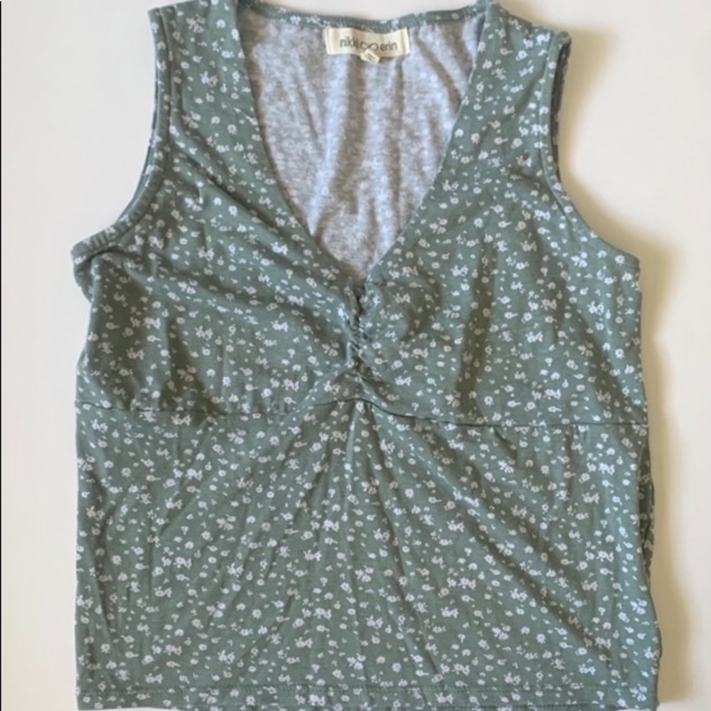 MINT GREEN FLORAL PATTER SHORT SLEEVE